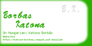 borbas katona business card